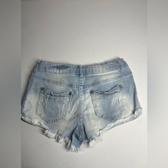 Blue Asphalt Jeans Distressed Ripped Booty Raw Hem Size 3 - Picture 2 of 8